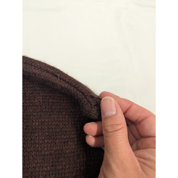 NWT Vintage Heavyweight knitted South Mountain Brown Geometric Sweater Mens XL - Picture 6 of 7